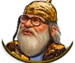 Golden bald hunter character