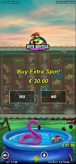 Bomb symbol explosion sequence in Duck Hunters Happy Hour