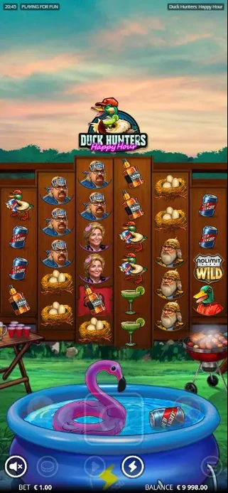 Position multipliers building up across the grid in Duck Hunters Happy Hour